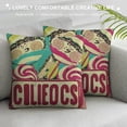 thumbnail image 3 of Qinduosi Vintage Throw Pillow Cushion Cover, Foreground of Striped Layout Print, Decorative Square Pillow Case, ", Green Pink White, 3 of 5