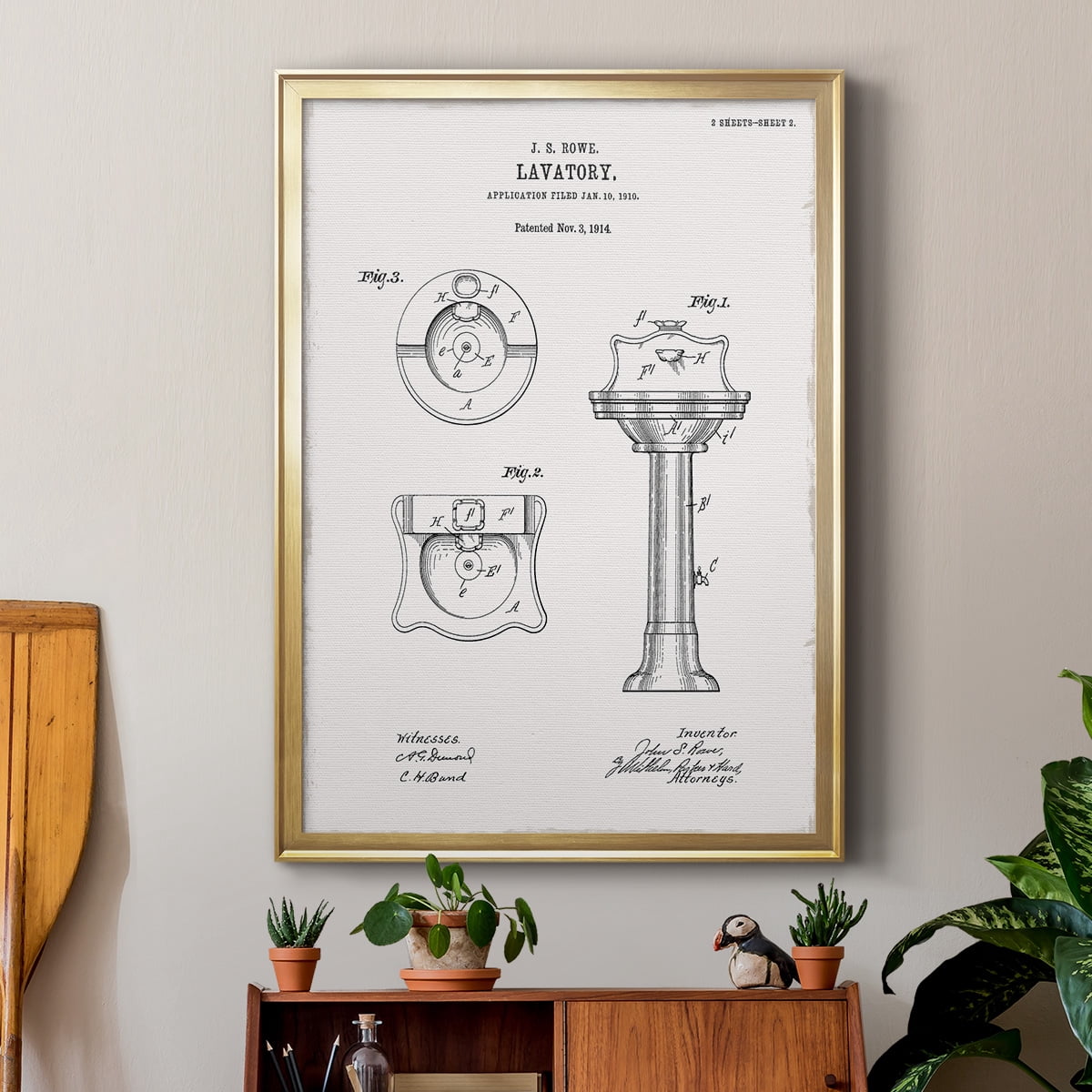 Vintage Sink I Premium Classic Framed Print - Ready to Hang