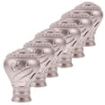 thumbnail image 2 of NICERIO 6Pcs Rose Plated Gold Curtain End Caps Decorative Rod Finals with Dirt Protection for Home Use, 2 of 9
