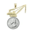 thumbnail image 3 of 14K Gold Crawler Crane Pendant, 3 of 5