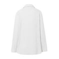 thumbnail image 4 of Women Long Sleeve Shirt Top Polyester Solid Casual Loose Embroidered Top, 4 of 4
