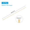 thumbnail image 2 of Uxcell 10 Pcs Brass Round Rod, 3mm x 10" Lathe Bar Stock H59 Brass Round Stock, Copper, 2 of 5