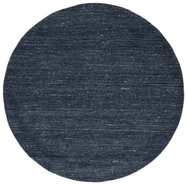 SAFAVIEH Himalaya Flanagan Solid Area Rug, Black/Grey, 7' x 7' Round