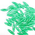 thumbnail image 1 of Perles Spaghetti 19 x 6mm Transparent Vert Noël Lot de 100, 1 of 1