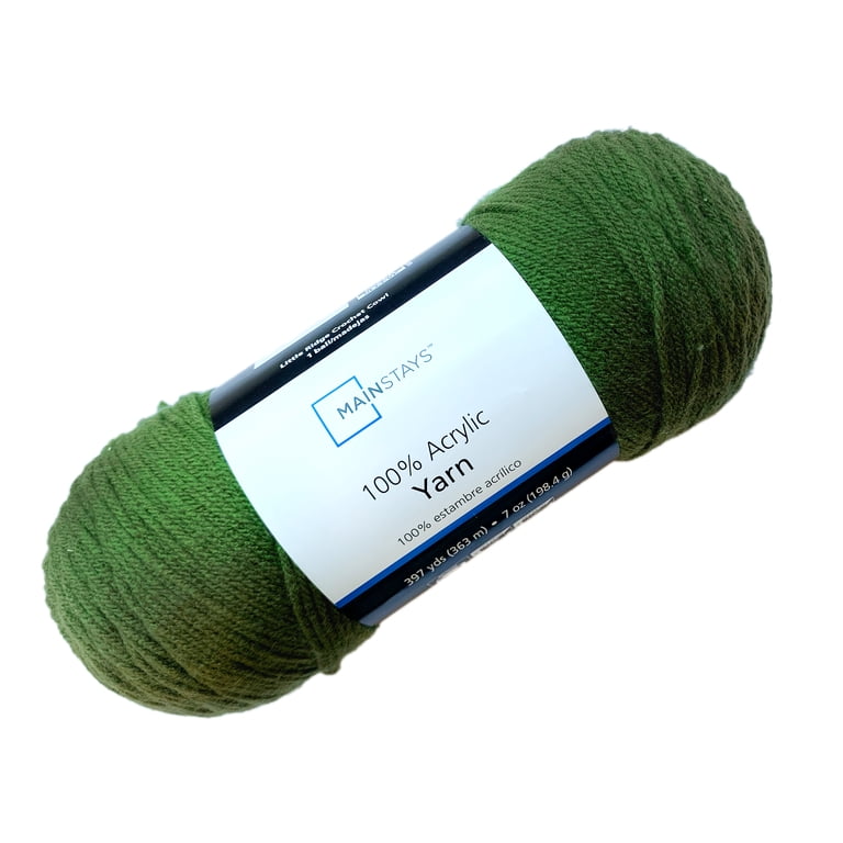 Mainstays Acrylic Sea Turtle Green Yarn, 397 yd, medium weight