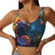 thumbnail image 1 of Balery Neon Seahorse Underwater Realm Sujetadores deportivos con espalda cruzada para mujer, acolchados, sin costuras, de alto impacto, ideales para yoga, gimnasio, entrenamiento y fitness.-, 1 of 8