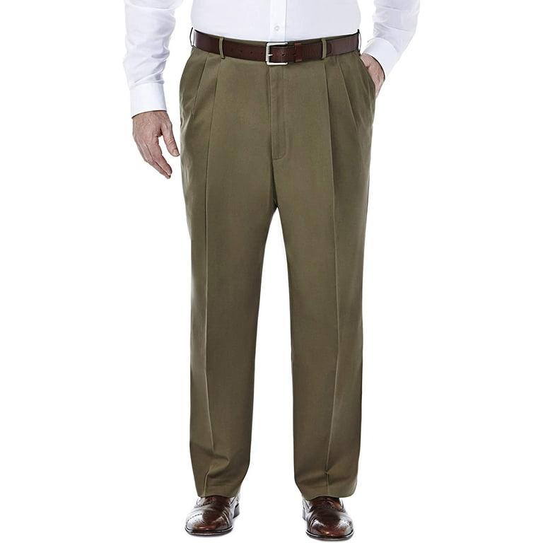 Haggar Mens Big and Tall Bt Premium No Iron Classic Fit Expandable