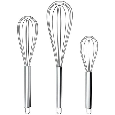 

Apehuyuan 3 Pack Whisk Egg Stainless Steel Set 8 10 12 for Cooking Kitchen Strong Handles Balloon Wire Egg Beater for Stirring Blending and Beating(Oval)