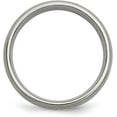thumbnail image 3 of Chisel Titanium Brushed and Polished with Sterling Silver Inlay 7.2mm Grooved Band - Ring Size 13.0, 3 of 8