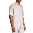 thumbnail image 4 of Cafe Luna Men's and Big Men's Short Sleeve Two Pocket Linen Cotton Woven Shirt, 4 of 4