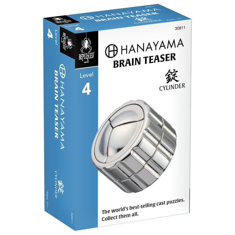 Hanayama, Cylinder Hanayama Metal Brainteaser Puzzle Level 4, 12+