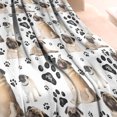 thumbnail image 3 of Pug and Footprints Blanket,Comfortable Soft Lamb Wool Throw Blanket,All Season,Warm Lightweight Blankets for Sofa Bed Couch Living Room Chair,60"x80", 3 of 4