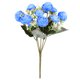 thumbnail image 1 of Brotes de flores de rosas artificiales Ceremonia de banquete de boda Tela de seda Ramo de flores falsas Decoración floral para el hogar, Azul Eigraketly HA6645-05B, 1 of 6