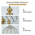 thumbnail image 6 of FINE MAKER Bohemian style chandelier, semi-recessed chandelier, antique country style chandelier for bedroom, nursery, corridor, hallway, dining Room, 6 of 13