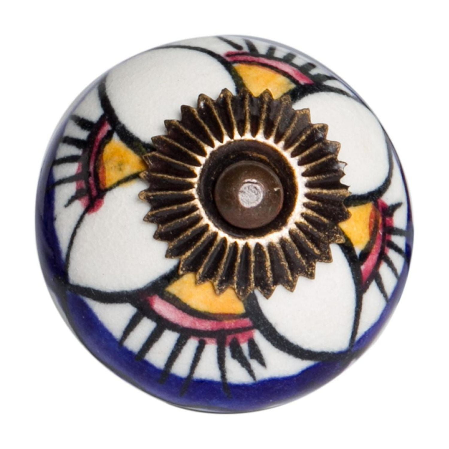 KNOB-IT POIGNÉES PEINTE À LA MAIN EN CÉRAMIQUE (8 pqt) K000001