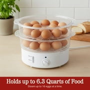 Classic Cuisine 2-Tier Electric Food Steamer with Timer – Vegetable Steamer and Rice Cooker