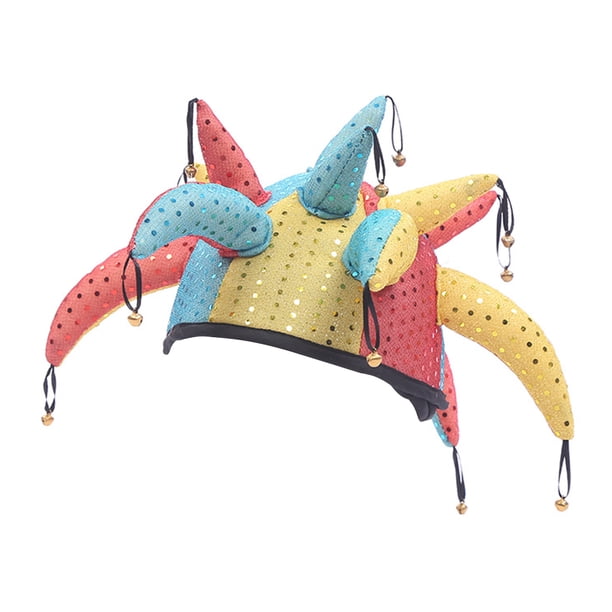 1 pieza de sombrero de payaso de campana de mascarada de Halloween, gorra de cosplay, sombrero de actuación en el escenario, accesorios de disfraces de fiesta para carnaval, decoración de festivales