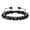 H, variant on Hot Selling 10mm Black Onyx Bead Bracelet for Men - Adjustable Alphabet Initial Couples Bracelet