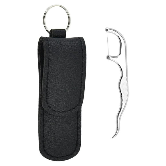 Juego de bolsas de palillos de dientes portátiles, de dientes de metal reutilizables de acero inoxidable para Juego de 2 jinwen Palillos de dientes portátiles