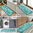 thumbnail image 6 of Turquoise Christmas Tree Pattern Kitchen Rug Mat,Kitchen Runner Rugs Non Skid Washable,Decorative Kitchen Floor Mats for Kitchen,Sink,Laundry,17"x47.2", 6 of 7