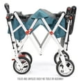 thumbnail image 4 of CREATIVE OUTDOOR Push-Pull Collapsible Folding Wagon Stroller Canopy w/ Removable Cooler, Silver Series, Teal/Gray, 4 of 9