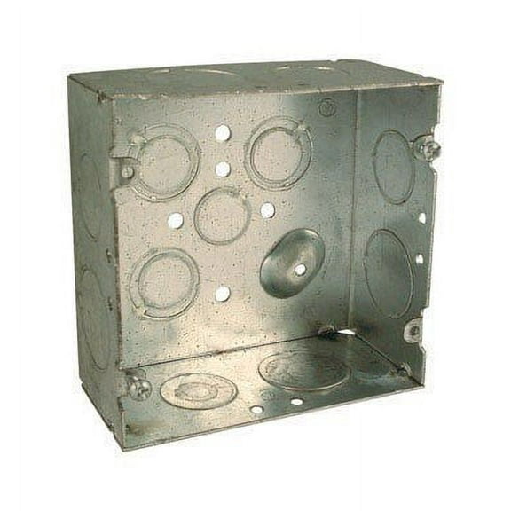 Hubbell Raco 8265 4-11/16" Square Box With 3/4" & 1" Knockouts
