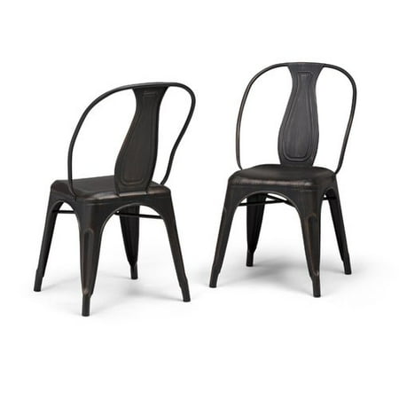 Agm Metal - Simpli Home Merritt Metal Dining Arm Chair (Set of 2)