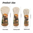 thumbnail image 7 of Yuyamidu Horse Golf Head Covers for Driver Fairway Woods Hybrid Sunset Leather Headcovers Fashion Golf Club Head Cobers, 7 of 7