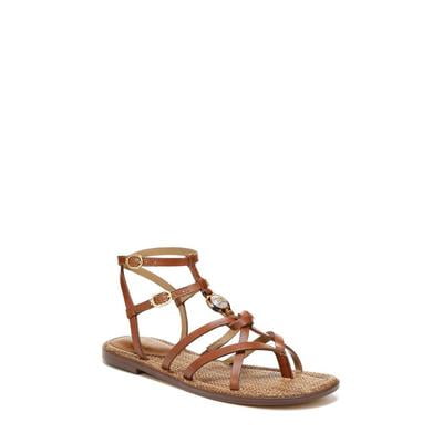 Sam Edelman Gwen Strappy Flat Gladiator Sa Rich Cognac 8.5M