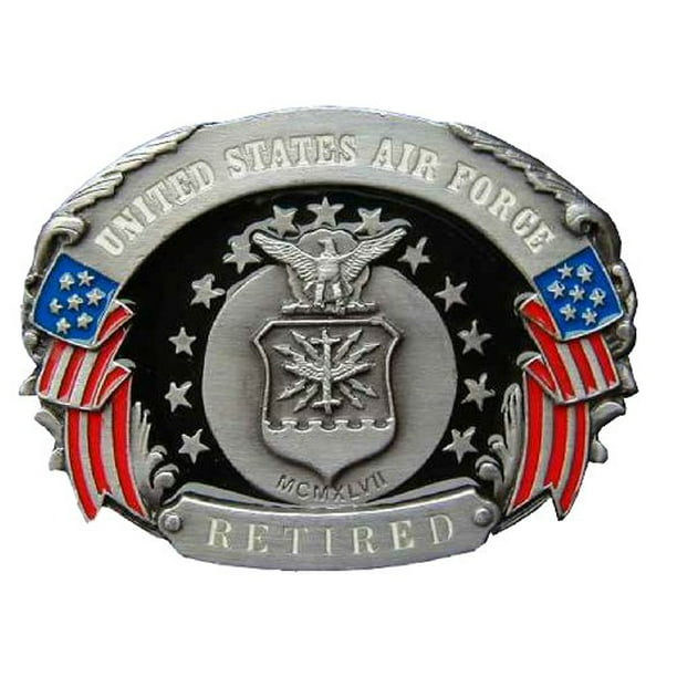 LFA U.S. Air Force Retired Colored Novelty Belt Buckle