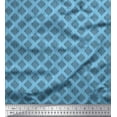 thumbnail image 1 of Soimoi Blue Cotton Voile Fabric Diamond & Stripe Fabric Prints By Yard 42 Inch Wide, 1 of 3