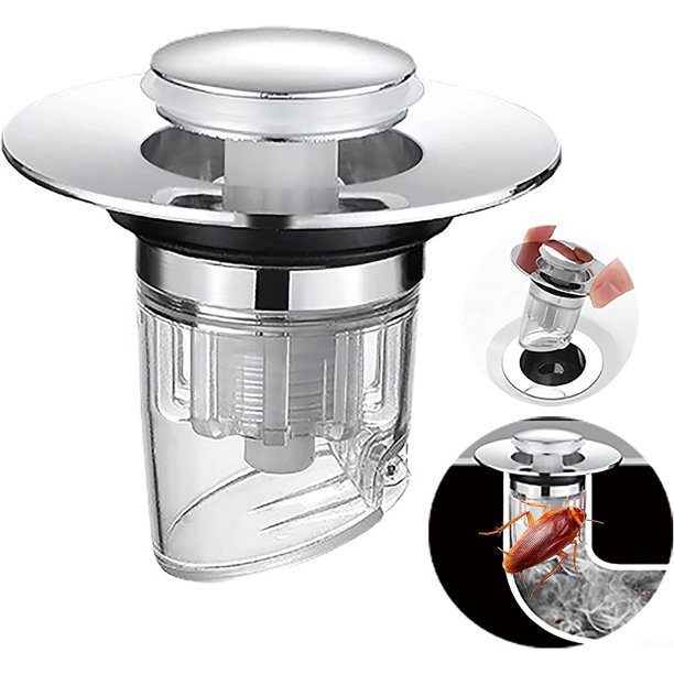 Tapón de fregadero de baño universal para 1.33-1.57 "lavabo pop up fregadero desagüe bañera convertidor fregadero desagüe tapón de colador LYD Suministros y accesorios de limpieza del hogar