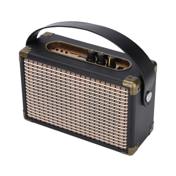 Bluetooth Speaker - Vintage Retro 70s 80s Guitar Amp Style - Premium Wood Design ,Easy to Use