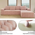 thumbnail image 4 of 104" Boneless Couch, Sectional Couches for Living Room, Pink Modern Sectional Sofa with L-Shape Chaise, Deep Seat Upholstered, No Assembly Required, 4 of 9