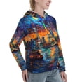 thumbnail image 2 of KLL Neon Shanghai Cityscape Night for Womens Pullover Hoodie with Pocket Hooded Long Sleeve Shirts Sweatshirt for Women-X-Large, 2 of 7
