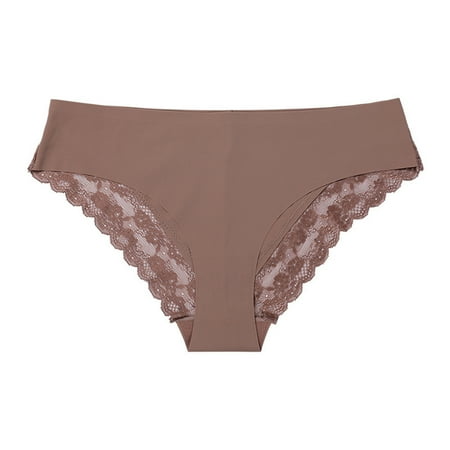 Bigersell Thong Underwear Clearance Long Underwear Women Bikini Panty Style P-31 Spandex Thong Panties Thong Underwear Ladies Briefs High Waist Women s Bikini Panties Coffee M