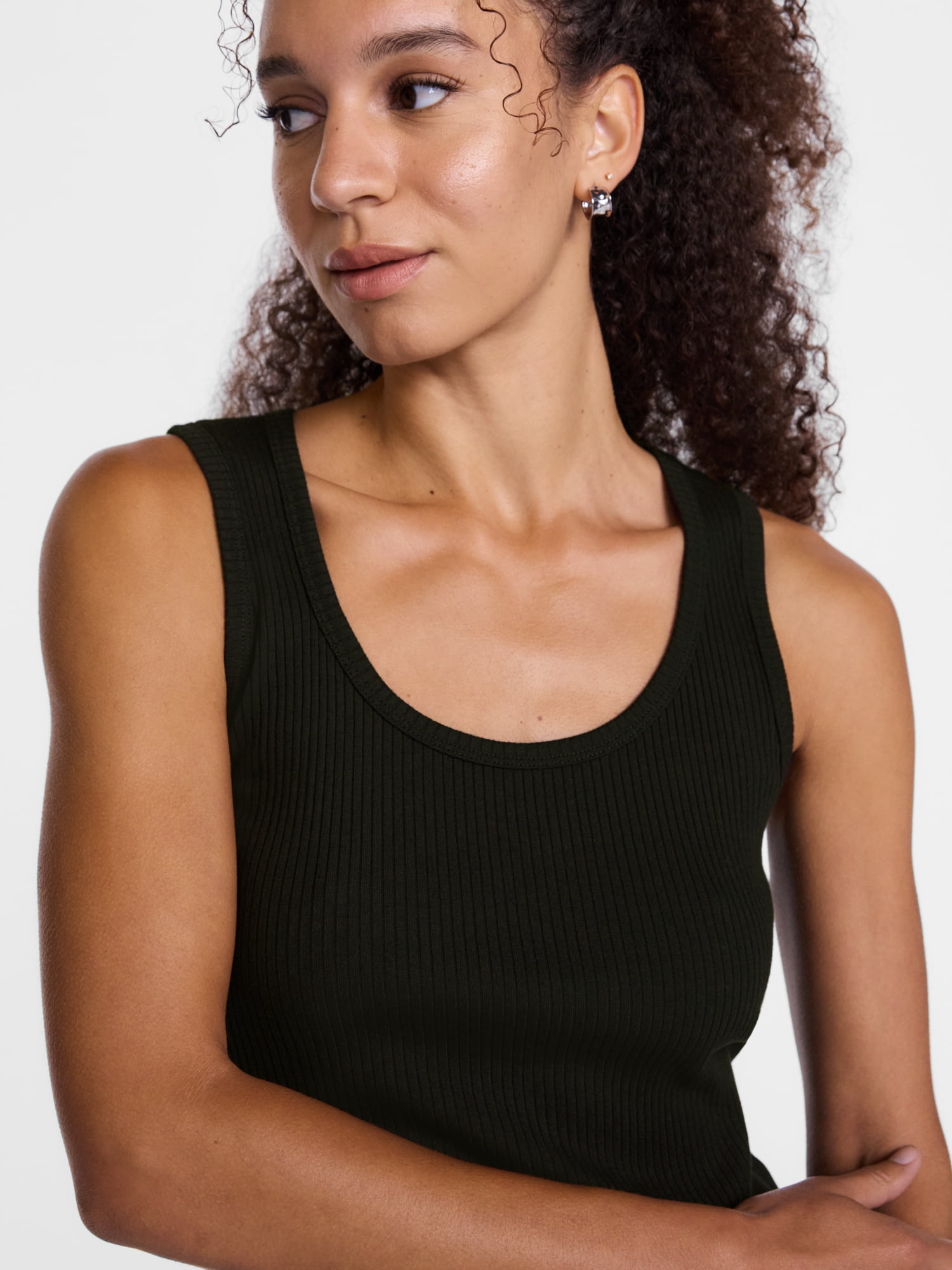 Scenario Women's Wide Ribbed Tank Top, Sizes XS-XXXL