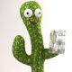 thumbnail image 3 of El cactus bailando repite lo que dices, juguete de peluche electrónico con iluminación, grabación de cactus cantando y repite tus palabras para juguetes educativos, juguete de cactus cantando, juguete de peluche de cactus para decoración Zhivalor HMFJ037-1, 3 of 4