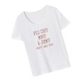thumbnail image 3 of Camiseta de mujer de verano Tops Regular Fit Streetwear Camiseta de cuello redondo para desplazamientos S, 3 of 9