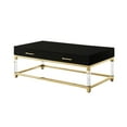 thumbnail image 4 of Inspired Home Maximo Coffee Table 2 Drawers High Gloss Acrylic Legs Stainless Steel Base Modern Design, 4 of 9