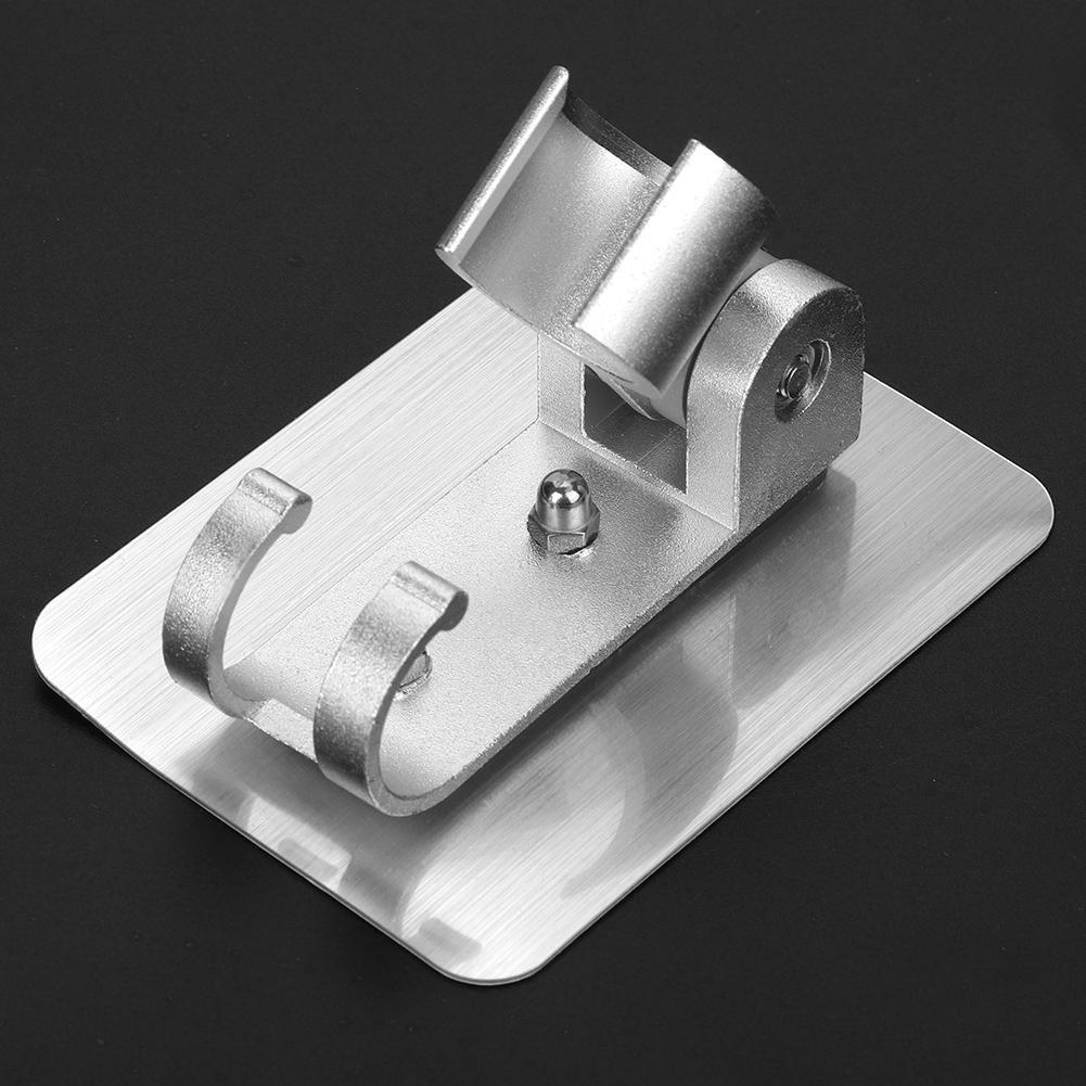 Qiilu Shower Head Holder,Adjustable Aluminum Silver Shower Head Holder