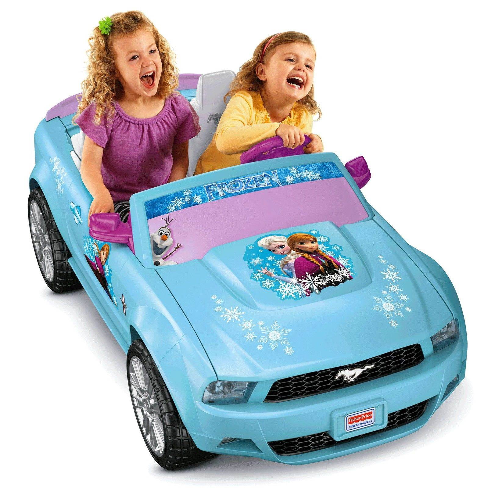 Fisher Price Power Wheels Disney Frozen Ford Mustang Ride On Electric Vehicle Walmart