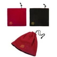thumbnail image 3 of Yigetop Fleece Neck Warmer Unisex Solid Color Neck Warmer Fleece Knitted Scarves Double-Sided Wear Scarf Neck Gaiters for Men Red One Size, 3 of 5
