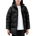 thumbnail image 3 of YunPes Girls Winter Coats Youth Cute Heavyweight Windproof Warm Hooded Puffer Jackets Fall Fashion Padded Quilted Jackets Winter, 3 of 8