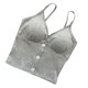 thumbnail image 3 of Camiseta sin mangas para mujer, camiseta sin mangas con tirantes finos, cuello en V, sin espalda, cómoda, transpirable, inalámbrica, para deportes diarios de primavera y verano, gris, 3 of 5