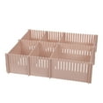 thumbnail image 1 of Bearachild Divisores de cajones bien organizados. Divisores de cajones de combinación libre, limpios y fácilmente accesibles. Almacenamiento y organización del hogar rosa elegante 5 piezas/juego, 1 of 6