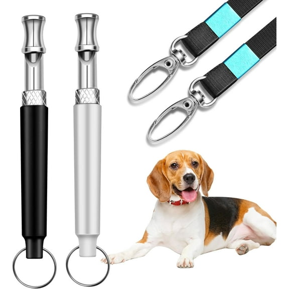 Dog Whistle 2 Packs, Dog Whistle to Stop Barking Neighbors Dog, Adjustable Ultrasonic Silent Dog Whistle, Dog Training Whistles