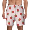 thumbnail image 2 of Picia Strawberry pattern Mens Swim Trunks with Compression Liner Stretch Beach Shorts Quick Dry with Zipper Pockets No-Chafing Board Shorts-Large, 2 of 9
