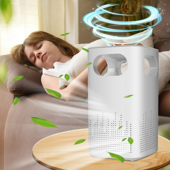 EGNMCR AirPurifiers For Bedroom Filter With Sleep Model 24db Filtration System 360 Intake For Pet Dander Allergie White Air Purifiers