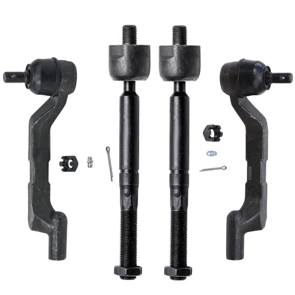 Detroit Axle - Front 4pc Tie Rods for AWD 11-14 Chrysler 300, 11-18 Dodge Charger, 4 Outer & Inner Tie Rods 2011 2012 2013 2014 2015 2016 2017 2018 Replacement